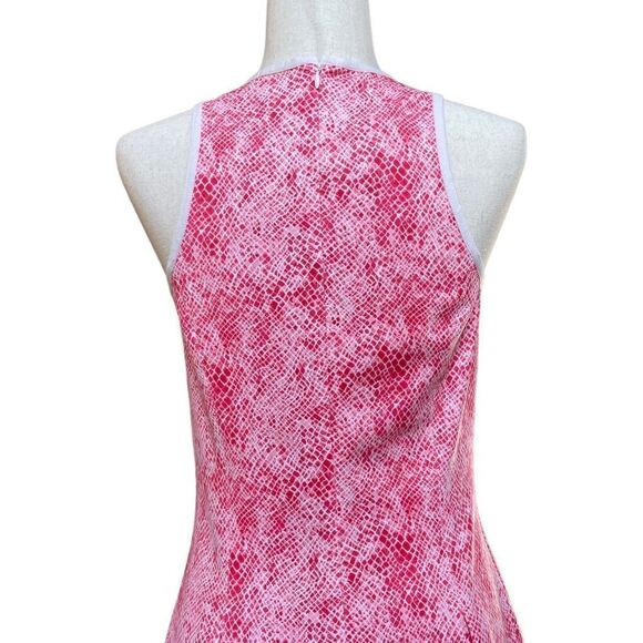 J. McLaughlin Pink Snake Skin Print Fit & Flare Sleeveless Knee Length Dress XS - Picture 6 of 10